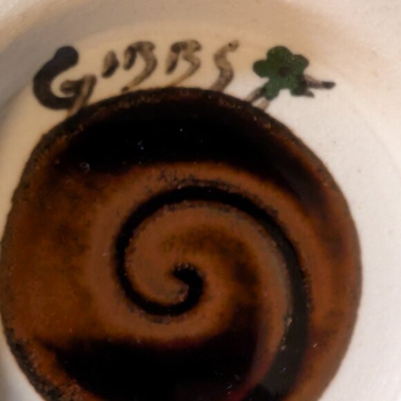 Gibbs Smith Blue and Brown Vase - Picture 3 of 3